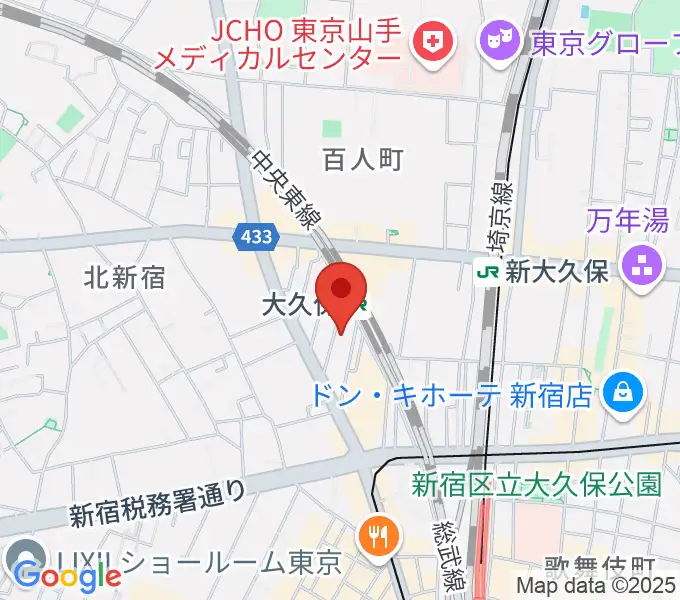 ON AIR 大久保スタジオの地図