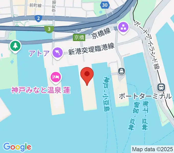 ジーライオンアリーナ神戸の地図