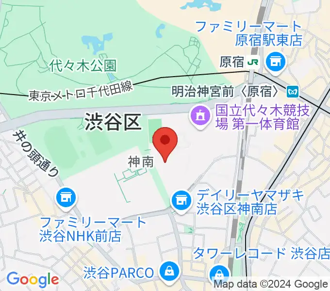 代々木第二体育館の地図