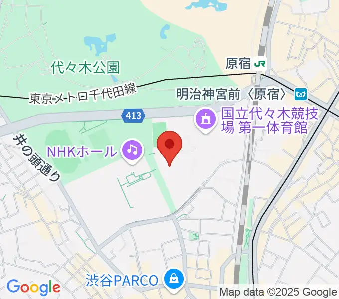 代々木第二体育館の地図