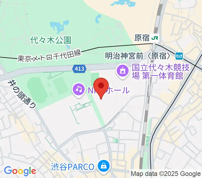 代々木第二体育館の地図