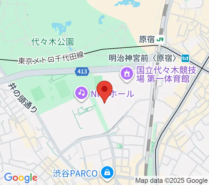 代々木第二体育館の地図