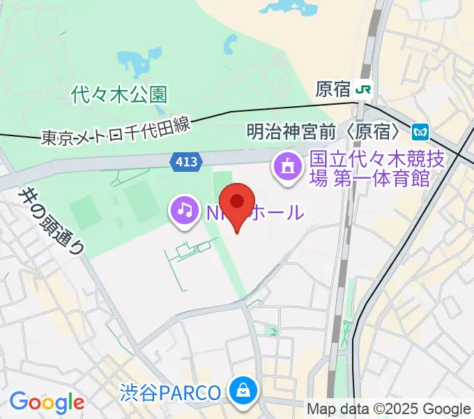 代々木第二体育館の地図