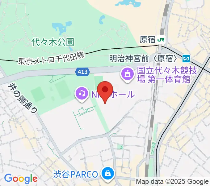 代々木第二体育館の地図