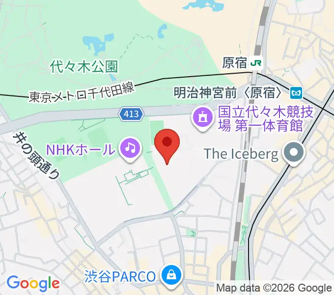 代々木第二体育館の地図