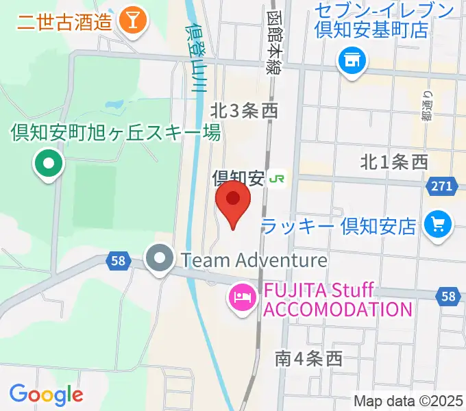 倶知安総合体育館の地図