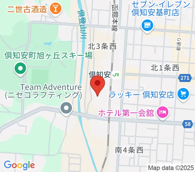 倶知安総合体育館の地図