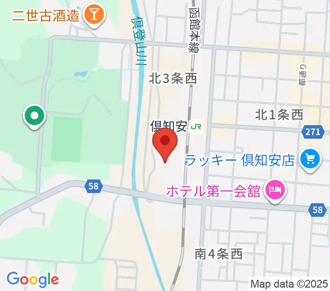 倶知安総合体育館の地図