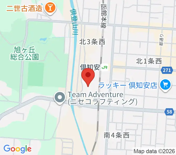 倶知安総合体育館の地図