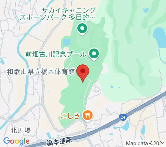 和歌山県立橋本体育館の地図