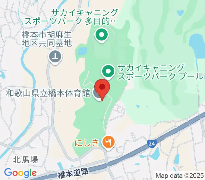 和歌山県立橋本体育館の地図