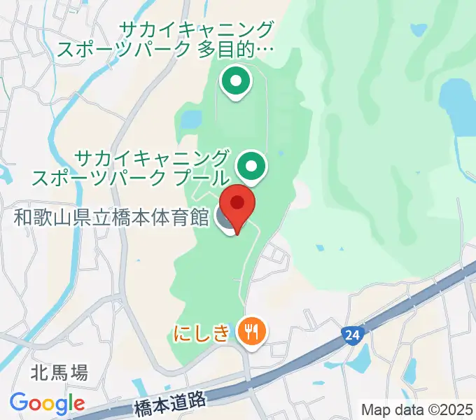 和歌山県立橋本体育館の地図