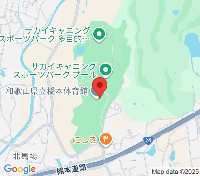 和歌山県立橋本体育館の地図