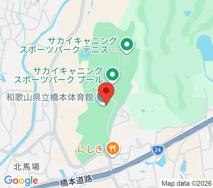 和歌山県立橋本体育館の地図