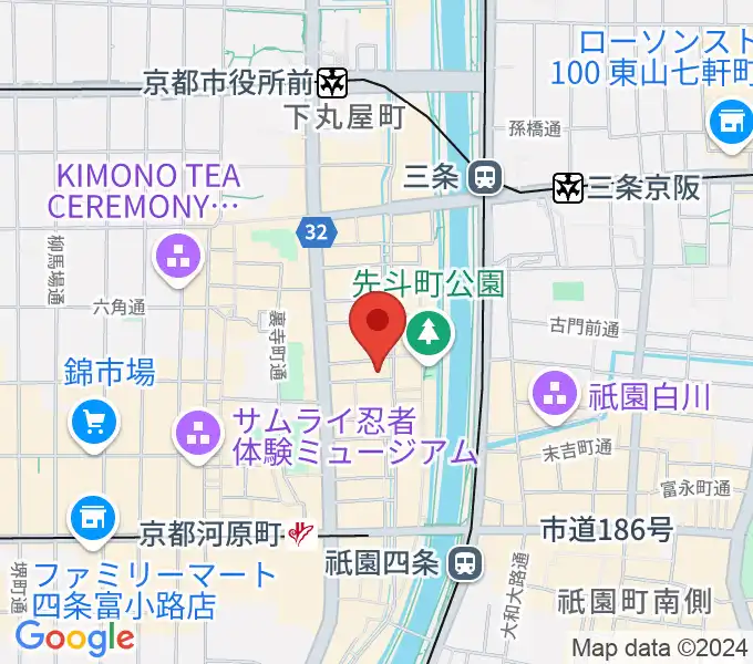 音楽天国・京都河原町店の地図