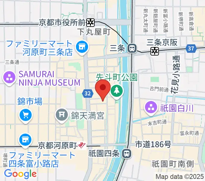 音楽天国・京都河原町店の地図