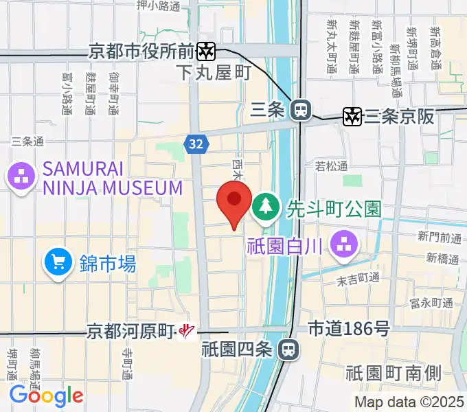 音楽天国・京都河原町店の地図