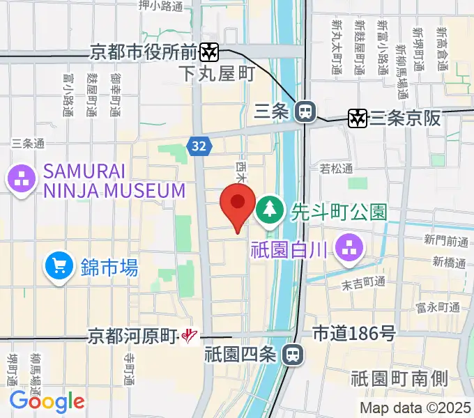 音楽天国・京都河原町店の地図
