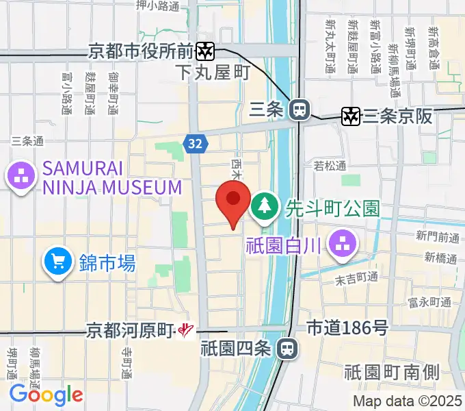 音楽天国・京都河原町店の地図