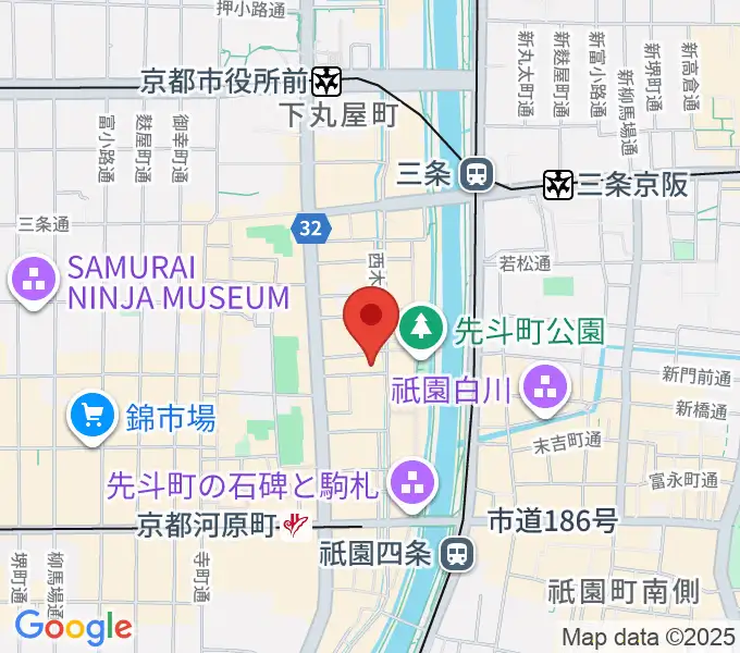 音楽天国・京都河原町店の地図