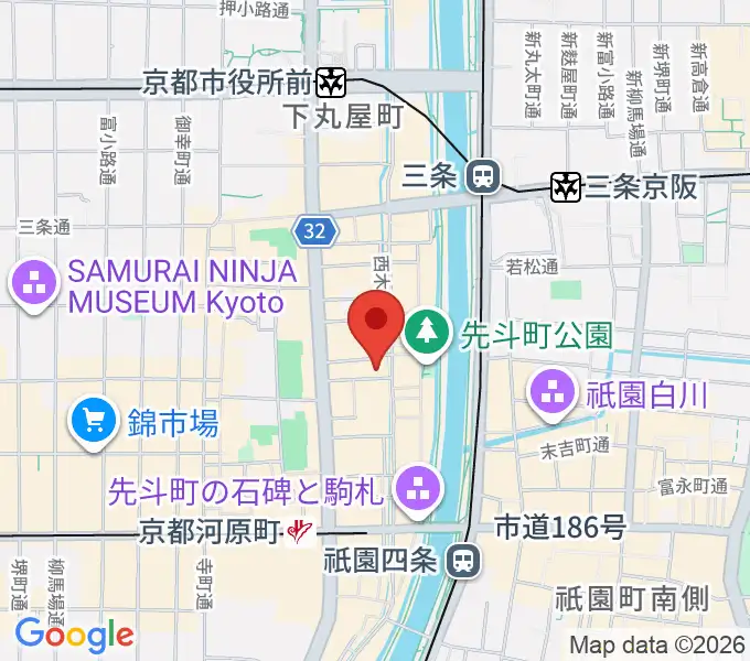 音楽天国・京都河原町店の地図