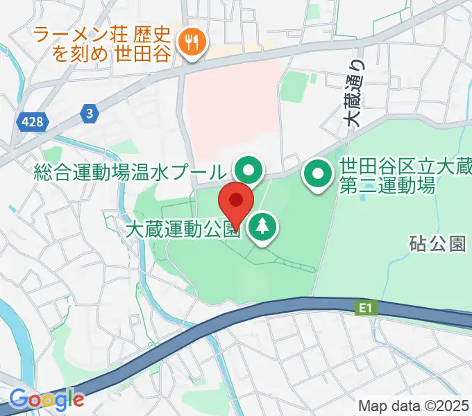 世田谷区立総合運動場体育館の地図