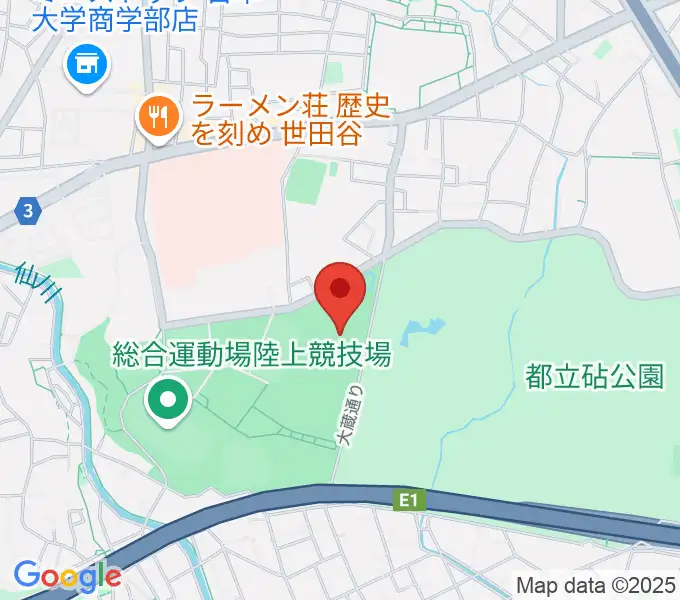 大蔵第二運動場体育館の地図