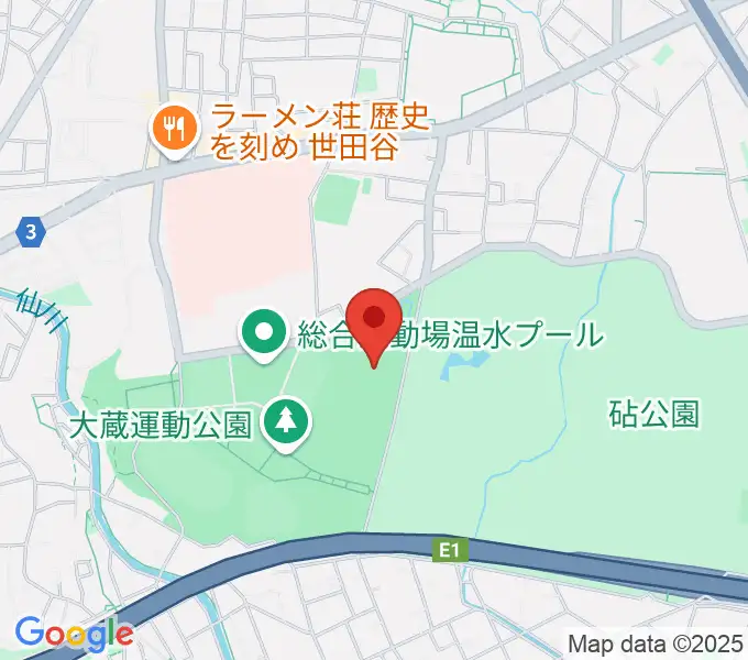 大蔵第二運動場体育館の地図