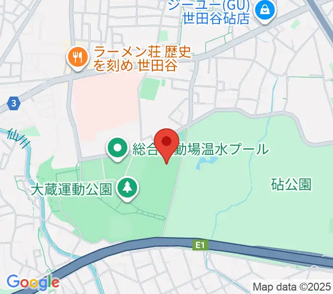 大蔵第二運動場体育館の地図