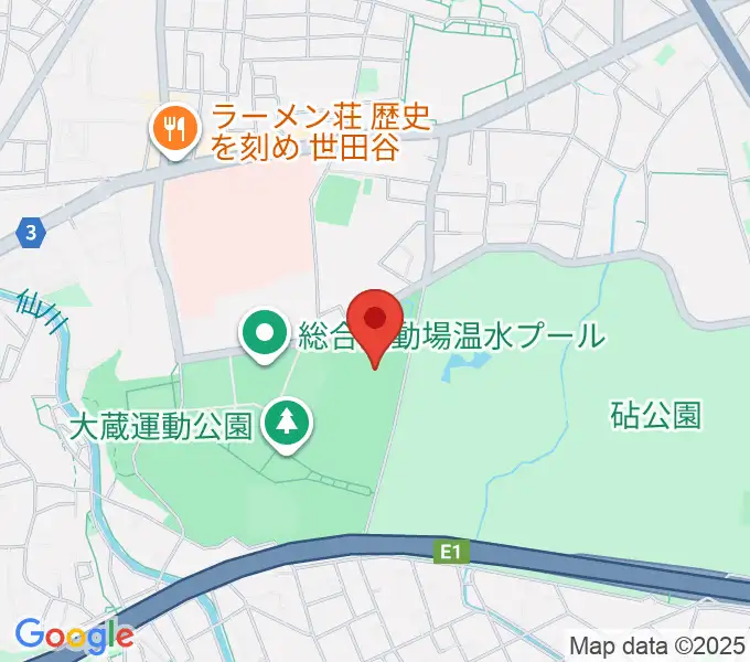 大蔵第二運動場体育館の地図