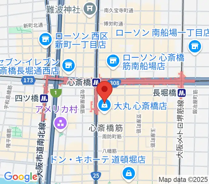 心斎橋パルコSPACE14の地図