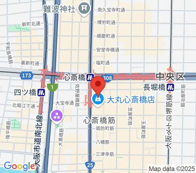 心斎橋パルコSPACE14の地図