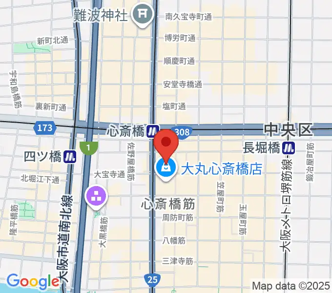 心斎橋パルコSPACE14の地図