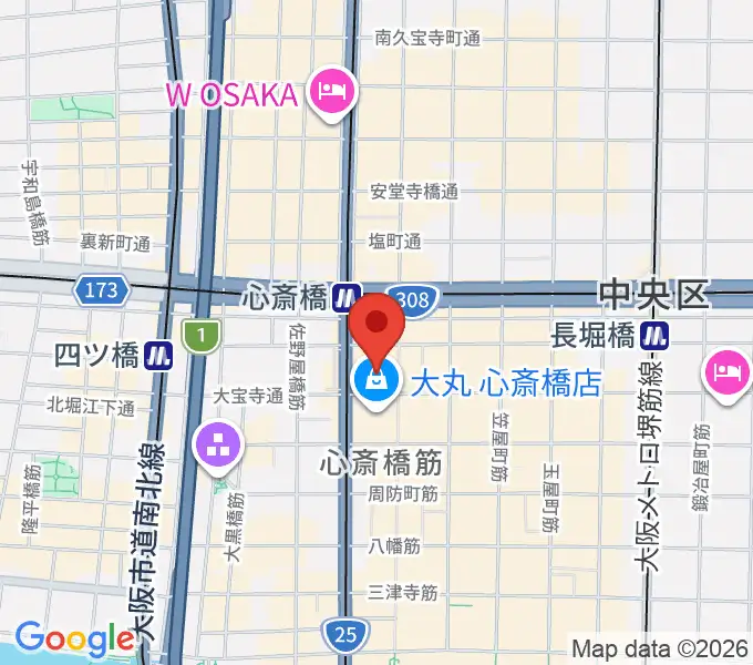 心斎橋パルコSPACE14の地図