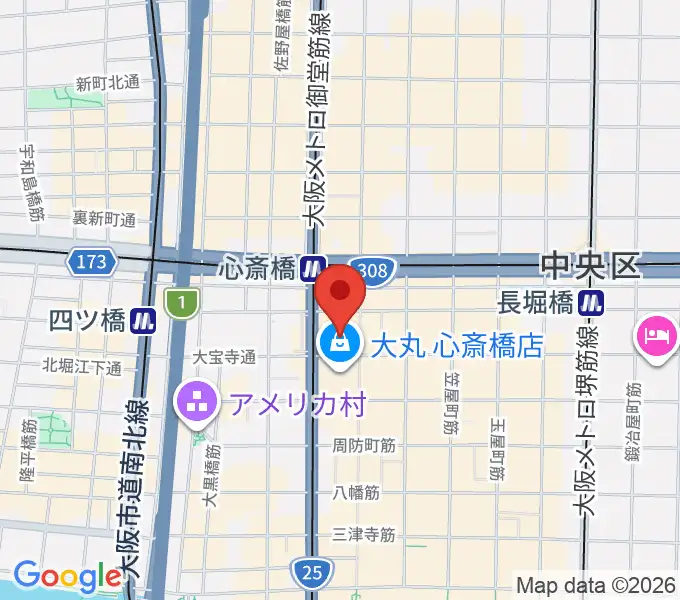 心斎橋パルコSPACE14の地図