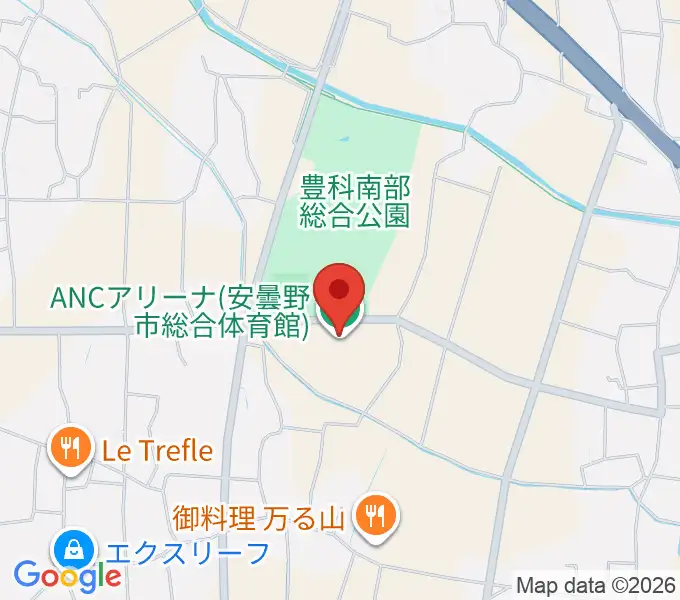 ANCアリーナの地図