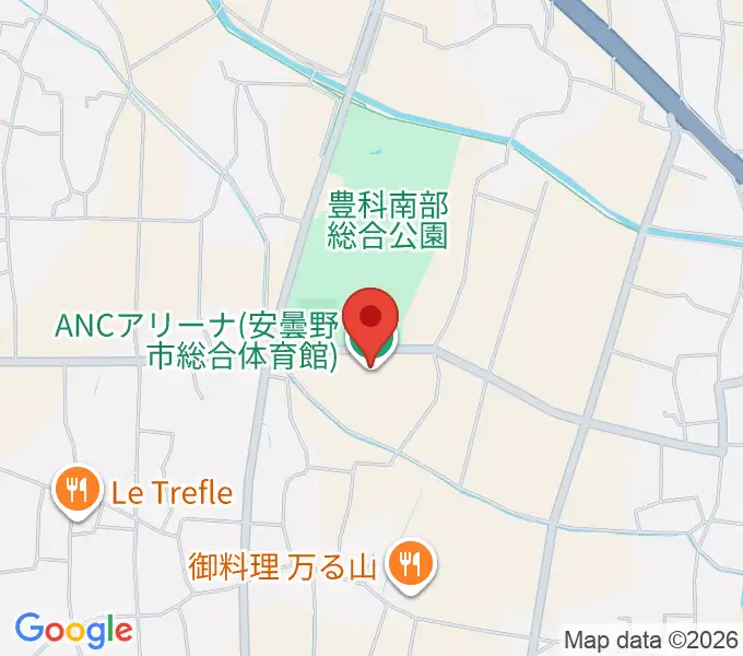 ANCアリーナの地図