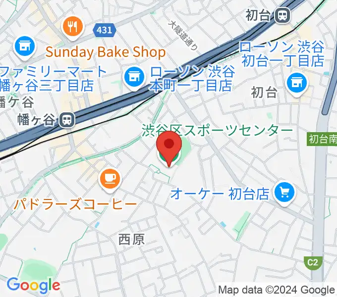 渋谷区スポーツセンターの地図