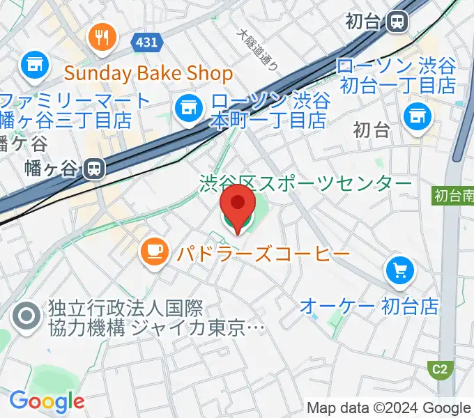 渋谷区スポーツセンターの地図