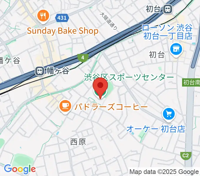 渋谷区スポーツセンターの地図