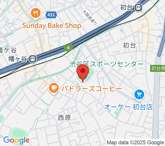 渋谷区スポーツセンターの地図