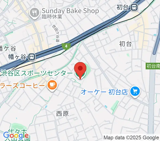 渋谷区スポーツセンターの地図