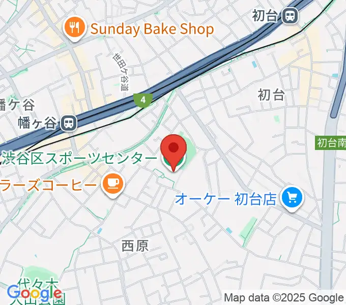 渋谷区スポーツセンターの地図