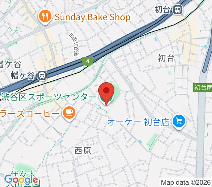 渋谷区スポーツセンターの地図