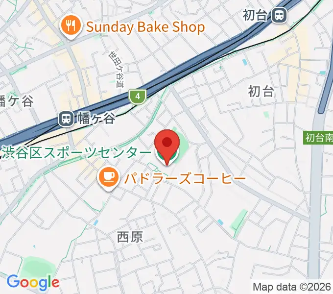 渋谷区スポーツセンターの地図