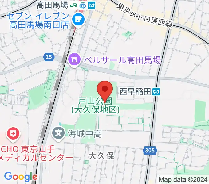 新宿スポーツセンターの地図