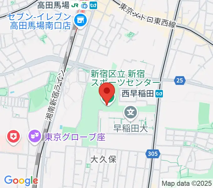 新宿スポーツセンターの地図