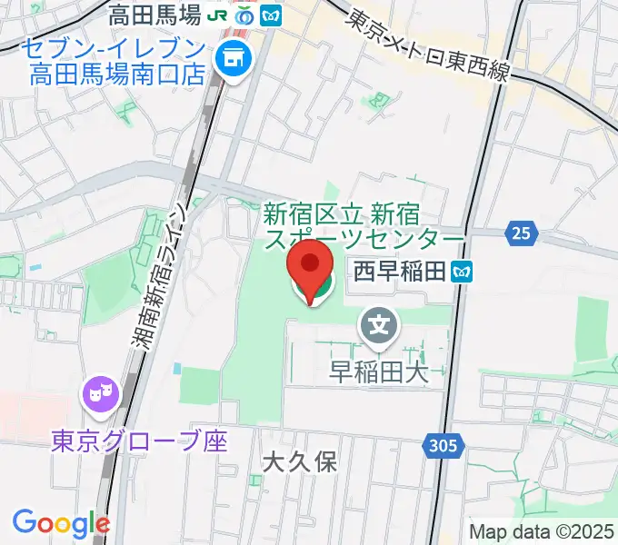 新宿スポーツセンターの地図