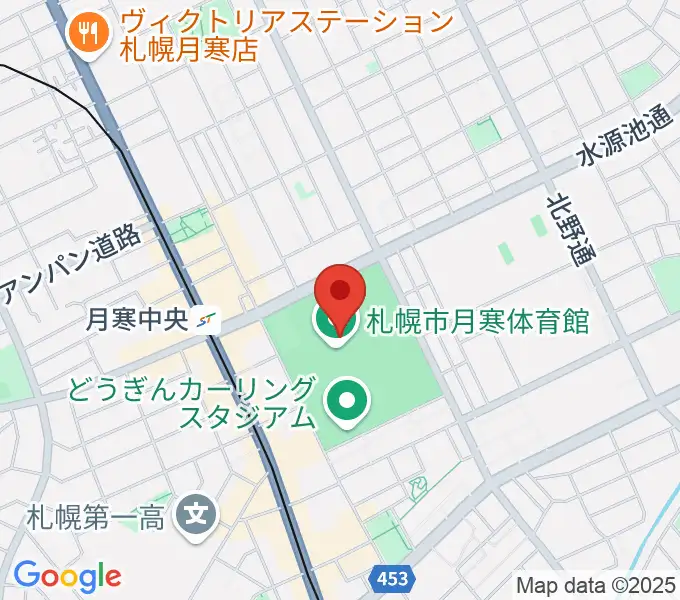 月寒屋外競技場の地図