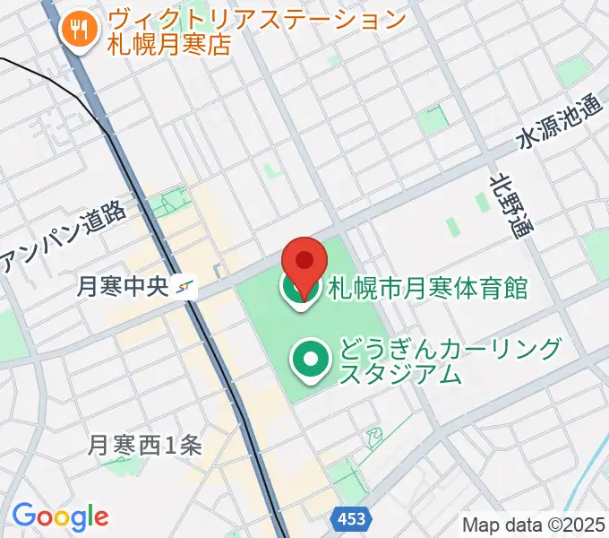 月寒屋外競技場の地図